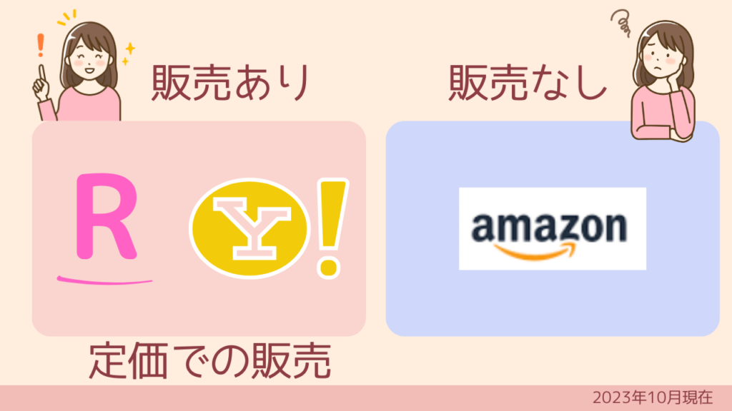 販売店は楽天・Yahoo!などの大手通販サイト